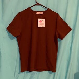 Crossroads Brown Crew Neck T-Shirt Sears size Large vintage new w tags